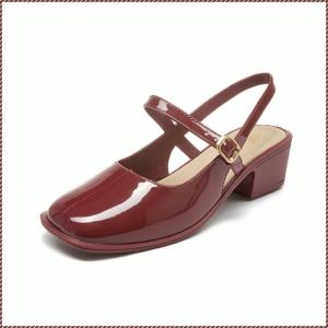 High Heeled Slippers Comfortable and Stable Wearing Shallow Mouth High Heels Lines Legs Wearable