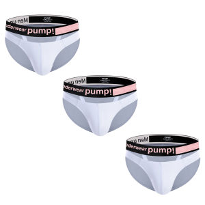 CMENIN PUMP 3Pcs กิริยานุ่มภายใต้การสวมใส่ผู้ชายกางเกงชั้นในเอวต่ำกางเกงชั้นในเซ็กซี่ผู้ชายกางเกงชั้นในชายกางเกงชั้นใน MP235