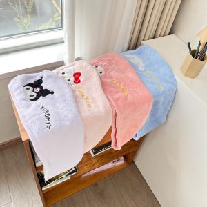 Sanrio Mềm Hello Kitty Kuromi My Melody Khăn Tắm Mũ Tắm Mũ Tắm Cho Nữ Khô Tóc Nhanh Khô Mềm Cho Bé Gái Khăn