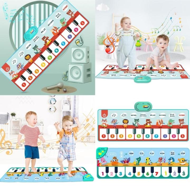 Musical Play Mat for Kids Ages 1-3 Sensory Learning Floor Piano Mat Toy ...