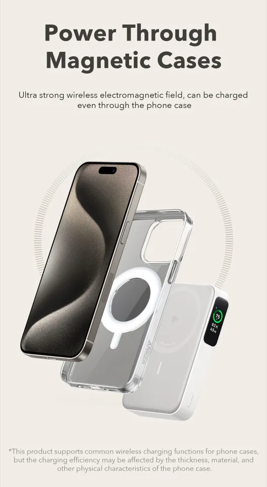 Anker MagGo Power Bank Qi2 Certified 15W Ultra-Fast MagSafe