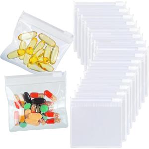 10Pcs Pill Pouch Bags Portable Transparent Self Sealing Zipper Pouch Storage Bags For Travel Medicine Jewelry