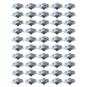 10Pcs Phong cách Trung Quốc Trong Suốt Quạt tre Quyến Rũ Cổ Điển Mặt Dây Chuyền Cho Bông Tai Và Kẹp Tóc Văn Hóa Truyền Thống