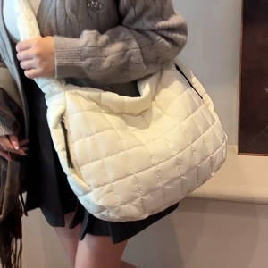 Modern Crinkle Design Bag Wear Resistant Nylon Shoulder Bag Various Carrying Option Spacious Work Travel Essential