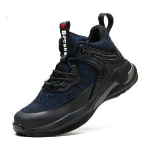 Work Safety Shoes Anti-Smashing and Piercing Steel Toe Caps Mens Work Shoes Middle Cut Protection Work Safety Boots