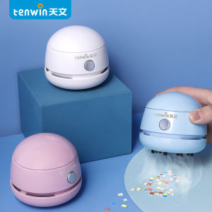 Tenwin 8052 USB Charging Mini Desktop Vacuum Cleaner Office Desk Dust Home Table Sweeper Cleaner For School Classroom Office Supplies