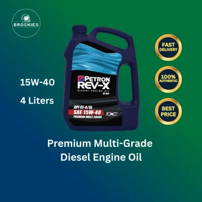 Petron Rev-X RX400 Premium Multi-Grade Diesel Engine Oil SAE 15W-40 (4 Liters)