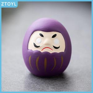 ZTOYL  Japanese Ceramic Daruma Doll Crafts Lucky Charm Fortune Ornament Landscape Home Decor Miniature Accessories Gifts