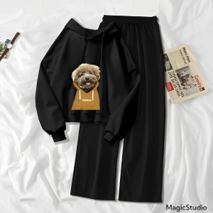 Setelan Hoodie dan Celana Kulot Trendy untuk Anak dan Remaja Hoodie Dog