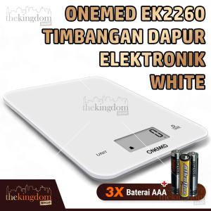 Onemed EK2260 Timbangan Dapur Elektronik Digital Elektrik Tahan Air Debu Alat Ukur Volume Susu Buah Sayuran Scale Kitchen Electric Mini Portable Touch Screen EK 2260
