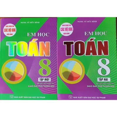 Sách - Combo Em Học Toán Lớp 8 - Dùng chung cho các bộ sách giáo khoa mới hiện hành (bộ 2 cuốn)HA-MK