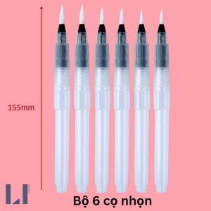 Bộ Cọ Vẽ Màu Nước Lim Art Cao Cấp Lông Mềm Mượt Kèm Khay Và Giấy Vẽ