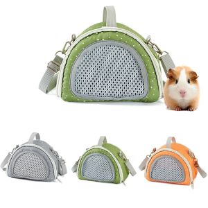 YAZHE Breathable Portable Small Animal Carriers Comfortable Adjustable Shoulder Strap Travel Hamster Tote Bag Lightweight with Handle Outdoor Hamster Cage Hamster
