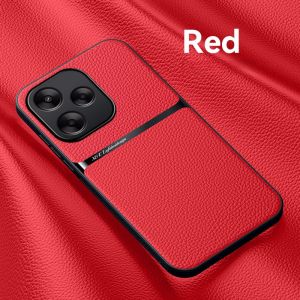 Funda For Xiaomi Poco M6 4G Car Magnetic Holder Leather Case Pocco Poko Little M6 M 6 PocoM6 Soft Non-Slip Shockproof Back Cover