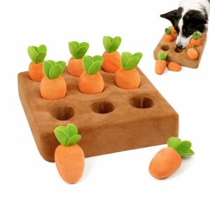 LYMEDIA Removable Carrots Carrot Snuffle Mat Mental Stimulation Stress Relief Foraging Slow Feeder  Interactive Feeding Dogs Chew Toys Puppy