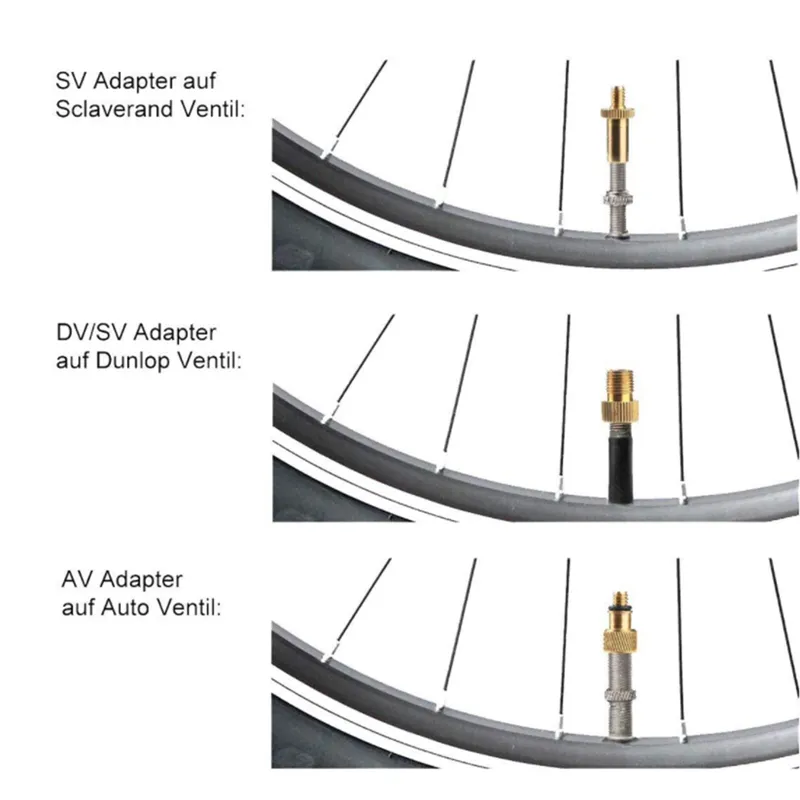 Inflator Pump Nozzle Kit Presta Schrader Valve Tube Bicycle Valve