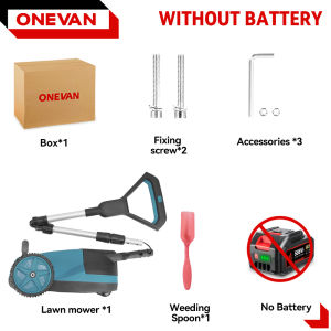 ONEVAN Brushless Electric Lawn Mower 48000RPM Cordless Grass Trimmer 3 Height Adjustment Garden Cutter For Makita 18v Battery