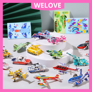 3D DIY Puzzle Series Kids Ocean Animal Insect Dinosaur Alphabet Aircraft Tank Model Creativity Gift