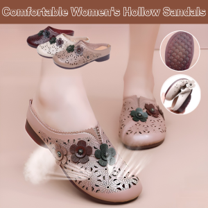 Womens Summer Breathable Sandals Hollow Petals Breathable Sandals Outdoor Non Slip Slippers