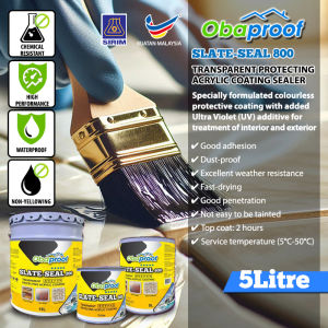 1L/5L/18L OBAPROOF SLATE SEAL 800 TRANSPARENT PROTECTING ACRYLIC COATING SEALER / COATING CAT LANTAI BERKILAT / 光油 / WATERPROOF / KALIS AIR / 防水漆