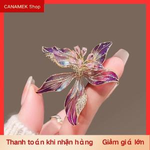 CS Cá tính tinh tế phong cách Pháp Iris hoa trâm cài cho phụ nữ quần áo áo trang sức phụ kiện