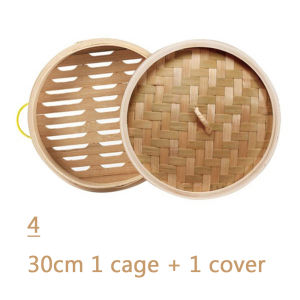 ZYJC MALL 15/20/25/30 cm Dumpling with Handle Cookware Cover Cooking Buns Making Basket Cage Kitchen Tool Bamboo Steamer