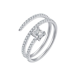 Queensun 18K gold  0.25carat  lab grown diamond oval cut  nail row ring customize diamond gemstone ring ring jewelry for women Ladies gifts  jewelry gift 钉子钻石戒指女生