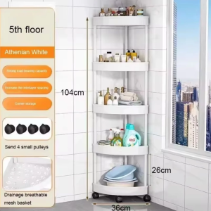 Bathroom Organizer Rack With Wheel Storage Rack Organizer Rack Bedroom Toiletries Organizer trolley shelf