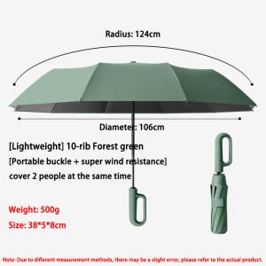 (1-3 Days Delivered)AMBRELLA 3 Fold 10 Ribs Strong Windproof rainproof Umbrella Fully Automatic UV-protective UPF 50+ Fast Drying Ring Buckle umbrella