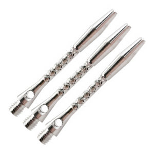 FOX SMILING 3/6pcs 45mm Aluminium Dart Shafts Black Sliver 2BA Screw