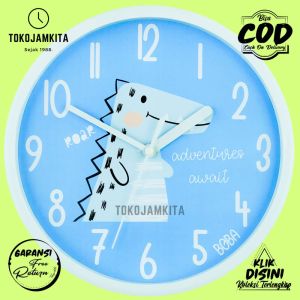 Jam Dinding Analog Hiasan Dinding Animal Bagus Boba BB1313 Besar BestSeller Crocodile