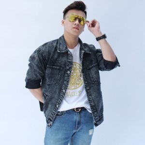 Áo khoác jean nam mẫu mới 2024 áo bò cao cấp form rộng