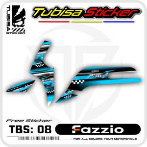 Sticker Striping Fazzio - Stiker Striping Variasi List Motor Fazzio Motif. TBS.08
