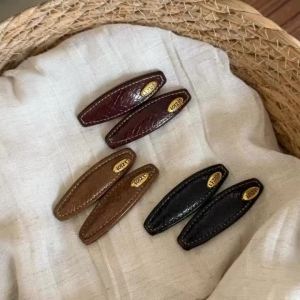 High-Grade Black Gold Velvet Barrettes Womens Shredded Hair Bangs Clip Autumn and Winter New Elegant Back Clip Hair Accessories