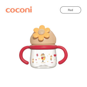 COCONI Jolly Sippy Cup 260mL BONUS Strap Teether / Pacifier | Botol Minum Bayi Anak Bahan Dengan Sedotan Pemberat PP BPA FREE