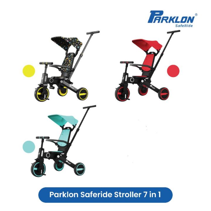 100% ORIGINAL PARKLON SAFERIDE 7IN1 SMART FOLDING TRICYCLE TRIKE