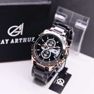 Jam Tangan Pria Original Anti Air Sporty Gray Arthur 6141 MC Analog Mens Watches Quartz