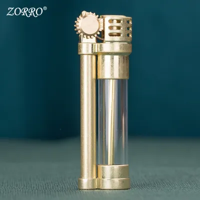 ไฟแช็คน้ำมันทรงกลม Zorro แท้ ถังน้ำมันกระจกใส ไฟแช็คสะสม พร้อมส่ง ไม่มีสารไวไฟ!