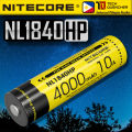 Nitecore NL1840HP Battery - 4000mAh 10A 18650 High Drain Protected Li-ion Rechargeable Battery -IPX6. 
