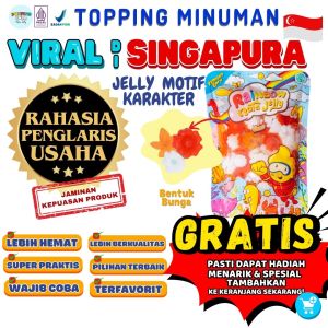 Jelly Motif Karakter Topping Minuman - Jelly Bentuk Bunga Cocok Untuk Semua Minuman | Popping Boba Meletus Pecah Dimulut Nata Jelly