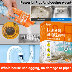 Powerful Pipe Unclogging Agent Stain Clog Remover Dissolves Grease/Hair/Oils Sink Drain Pipes Cleaner 管道疏通剂