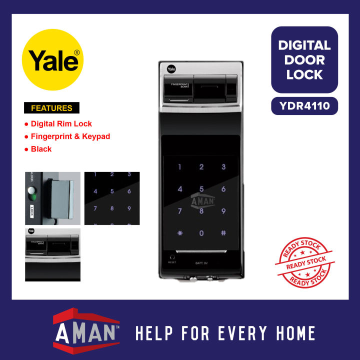 YALE Intelligent Biometric Fingerprint Digital Rim Lock Smart Door Lock