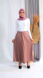 CELANA KULOT WANITA MODEL KANCING DUA TERBARU VIRAL KEKINIAN FASHION BAWAHAN MUSLIM