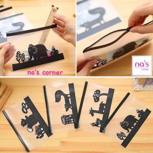 Túi ví zip chống thấm hình voi hươu dễ thương