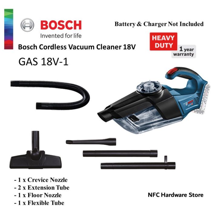 BOSCH GAS 18V1 Cordless Vacuum Cleaner 18V (Solo) Lazada
