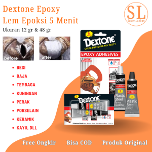 Lem Besi Dextone Epoxy 5 Menit Kuat Heavy Duty Waterproof Tahan 120C
