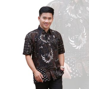 Kemeja Batik Pria Lengan Pendek-baju batik pria terbaru 2024 New motif Pekalongan Seragam Batik Exclusive