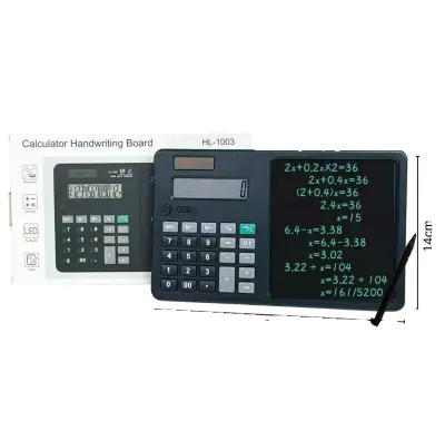 multifunctional 12-digit LCD calculator with handwriting board solar and battery dual power supply