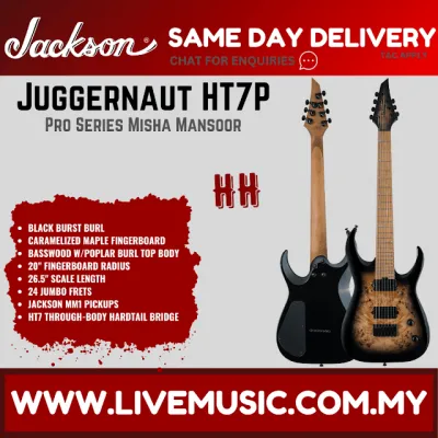 Jackson Pro Series Misha Mansoor Juggernaut HT7P Electric Guitar Caramelized - Black Burst (HT7-P/HT7 P)