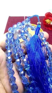 TASBIH BLUE SAFIR KERISTAL SUPER KATING SUPER